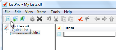 ListPro Quick List