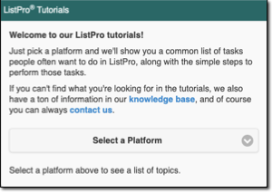 ListPro tutorials